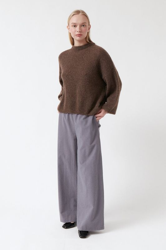 amt. Studio | Honey pants blue and brown vichy - organic cotton - made in Spain