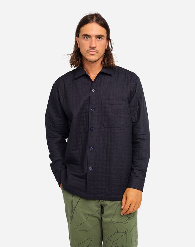 Olow | Hokka shirt midnight blue unisex - quilted cotton - made in Portugal