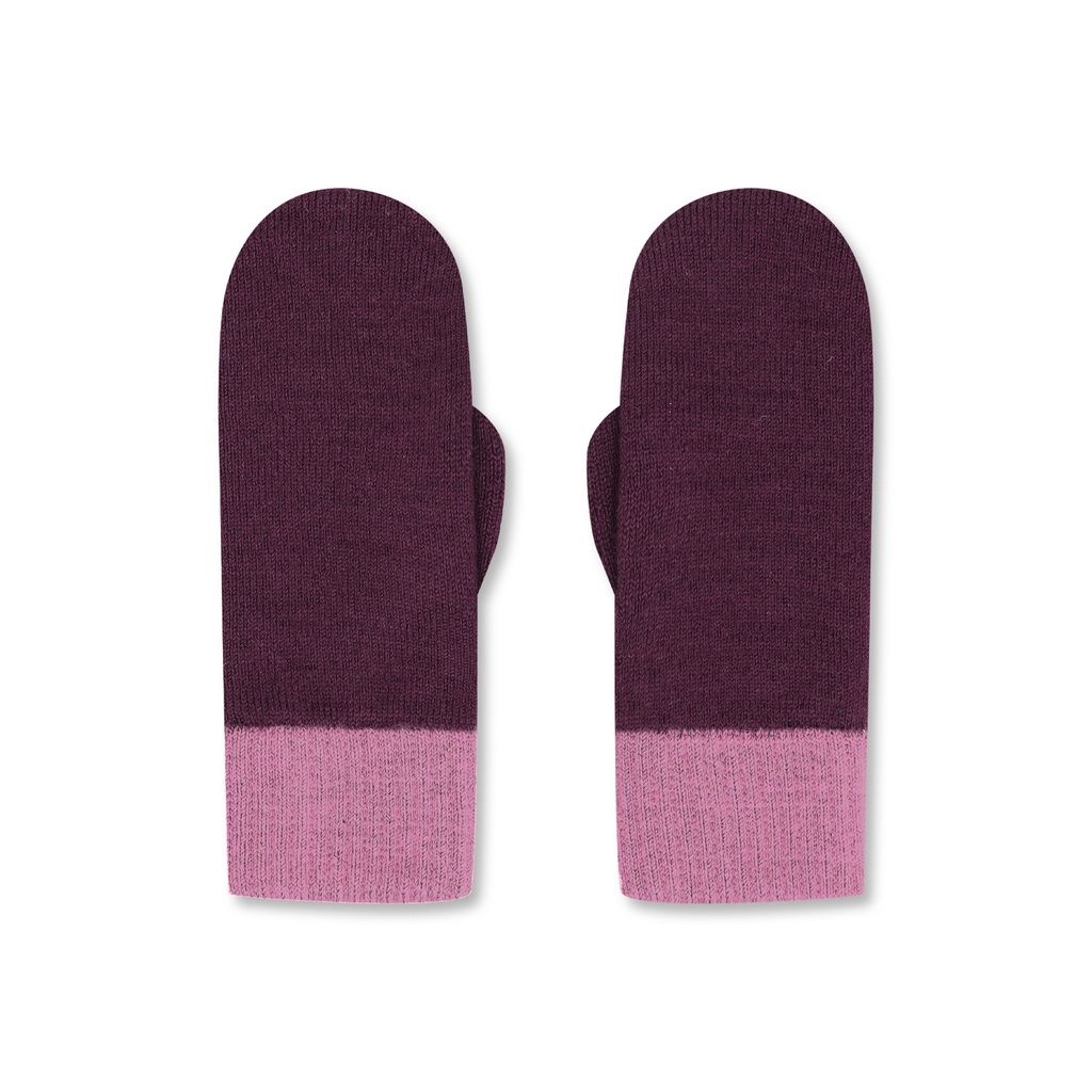 Wolvis | Merino wool mittens - Grape &amp; orchid pink