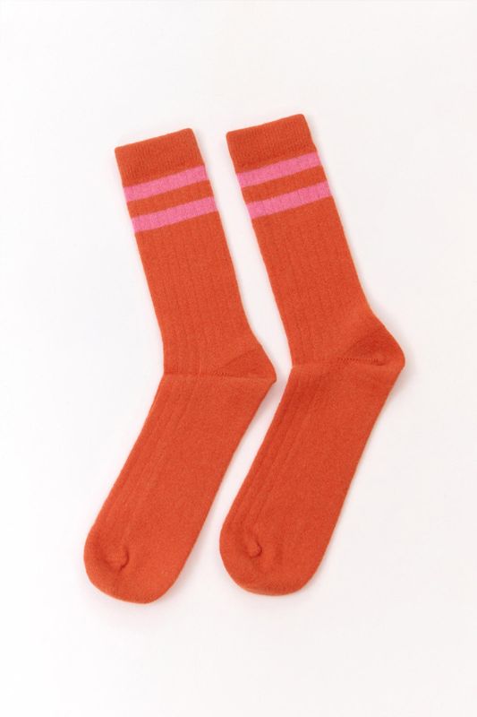 Suite 13 | Merino wool socks stripes orange pink - available in different colors - made in Spain