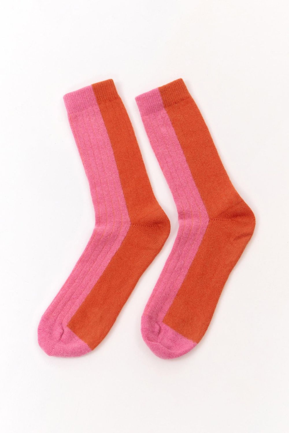 Suite 13 | Merino wool socks bicolor orange and pink - available in different colors - made in Spain