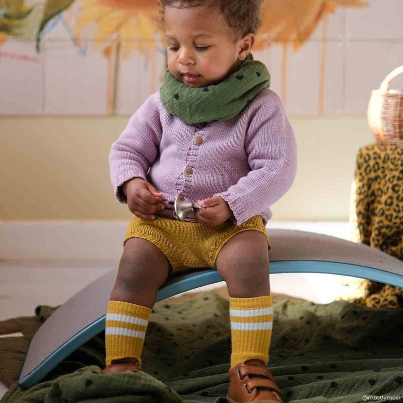 Rose in April | Gaby baby cardigan lilac 12/18 months - 100% cotton GOTS - made in Portugal