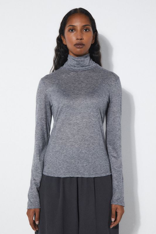 Rita Row | Tilda long sleeve turtleneck - lyocell &amp; wool - made in Spain