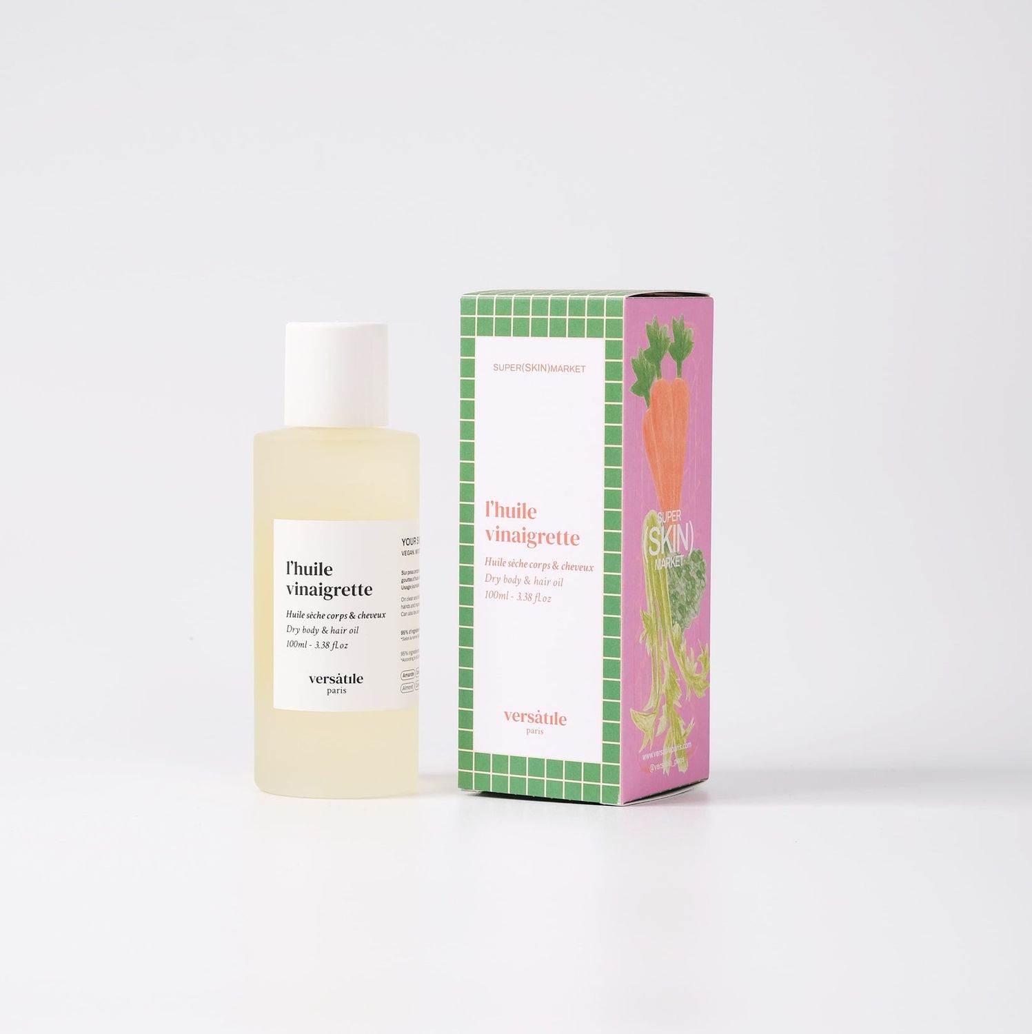 Versatile Paris | l´Huile Vinaigrette 100ml clean formula - face body and hair dry oil - made in France
