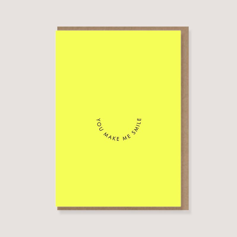 Loettebom | Double card with envelope - You make me smile