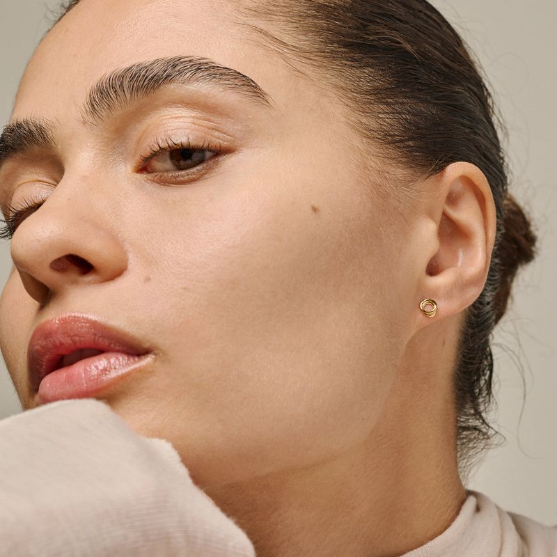 Enamel Copenhagen | Ear studs bellu mini 6mm - 18k gold-plated 925 sterling silver