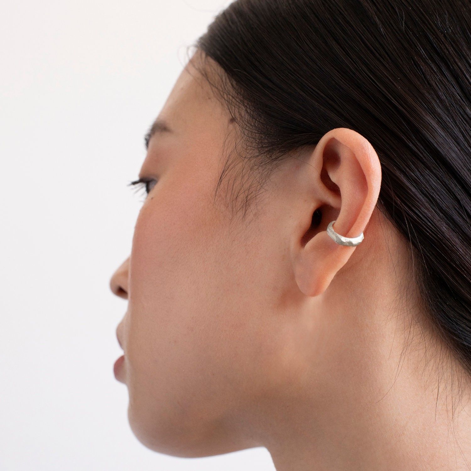 Joidart | Silver ear cuff Sauma 1,3cm - 925 sterling silver matte - made in Barcelona
