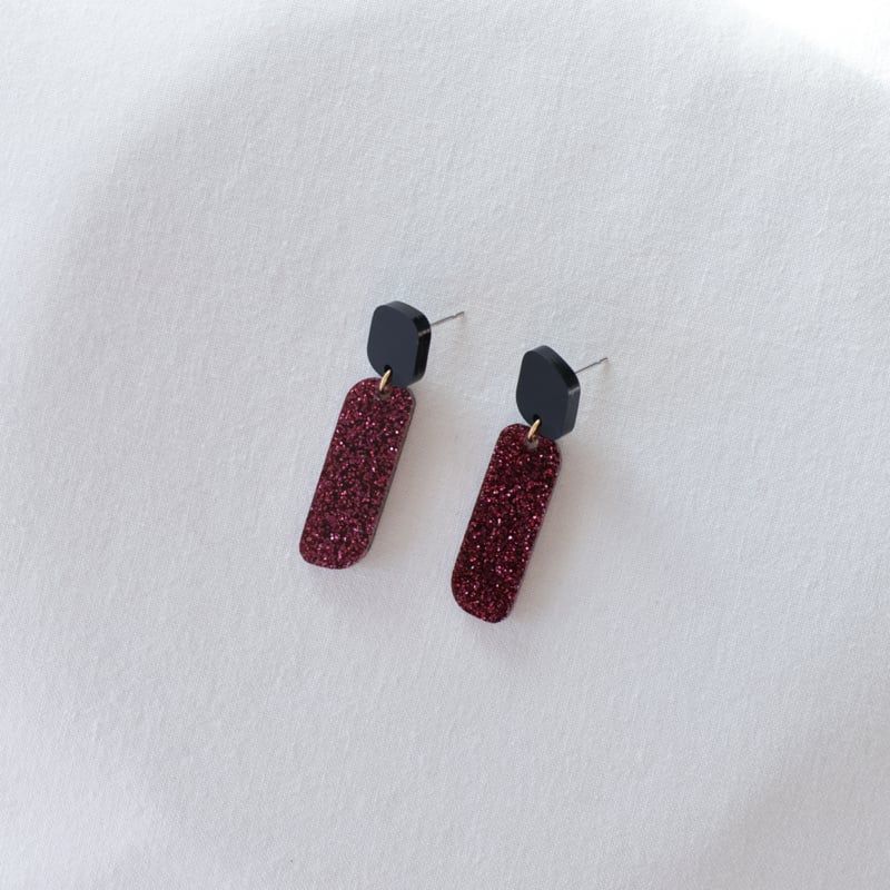 Studio nok nok | Sparkle earrings 4,5cm - made in Belgium