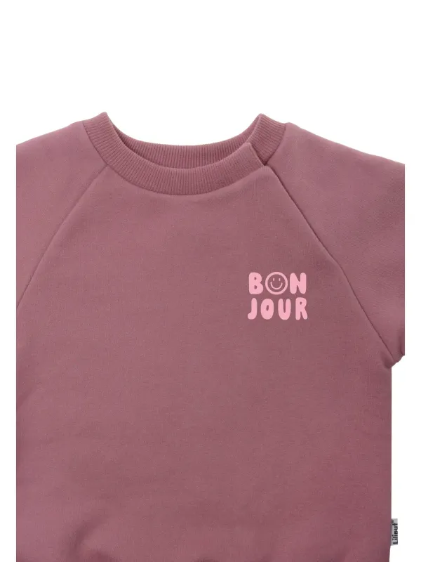 Liliput | Bonjour sweatshirt rosewood - organic cotton