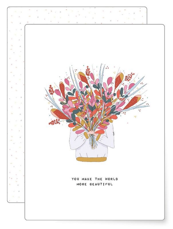 MIAO Papeterie | You make the world more beautiful - Double card with envelope