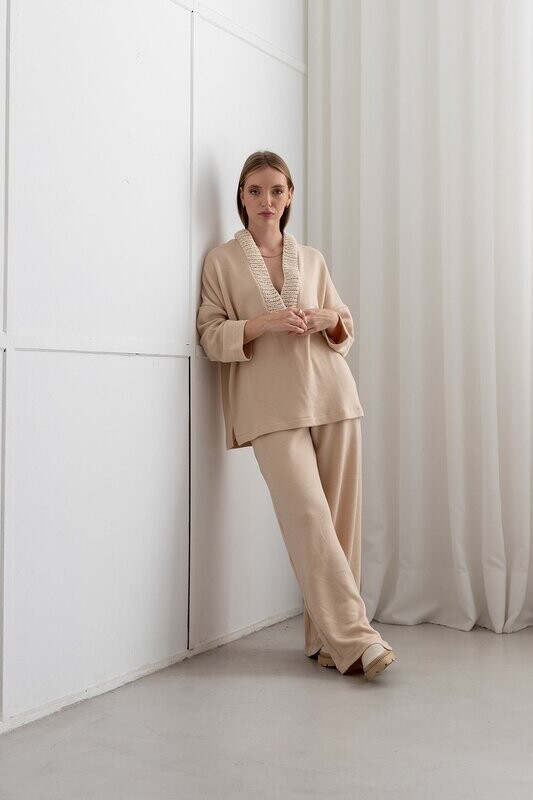 Benedita Formosinho | Aurora Knit Trousers - soft cotton
