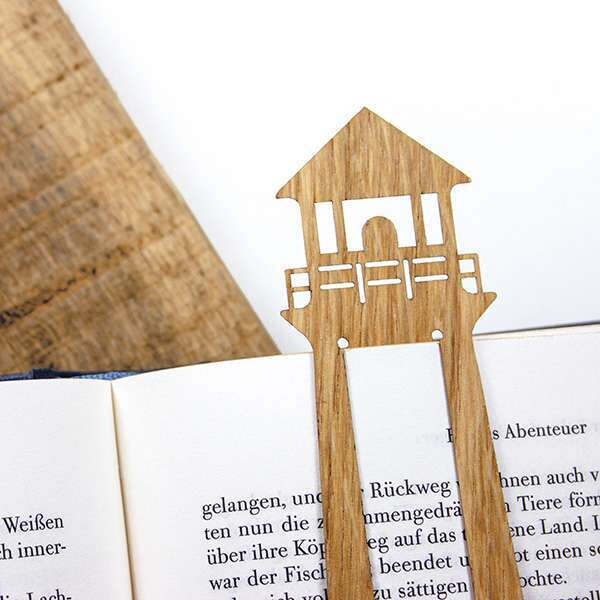 Bow &amp; Hummingbird | Wooden Bookmark - Lighthouse