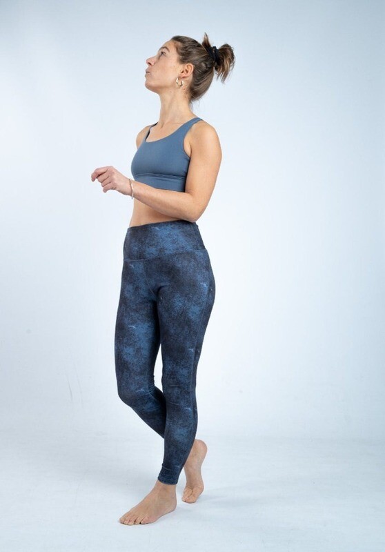 BAYA | LAST ONE in S - Legging long - Poesie Blue made in Portugal - Recycled materials