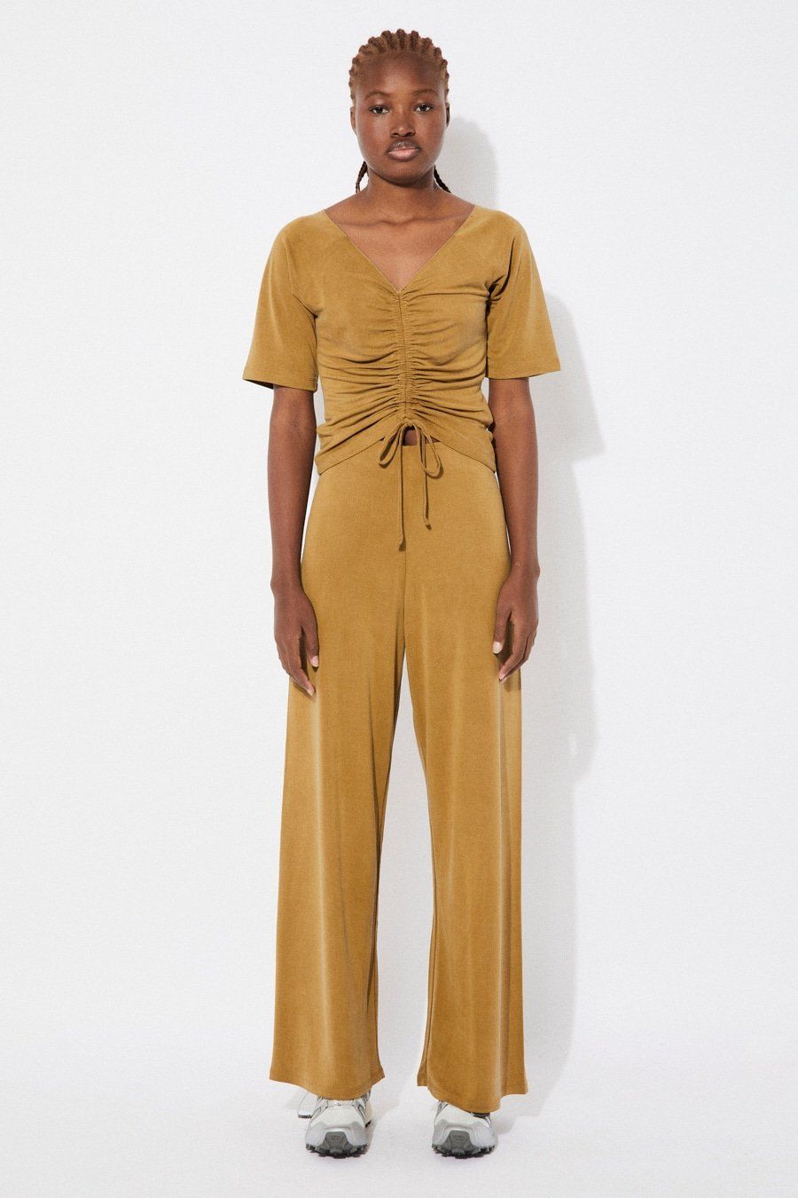 Rita Row | Pico pants cupro &amp; modal - yellow ochre - made in Portugal