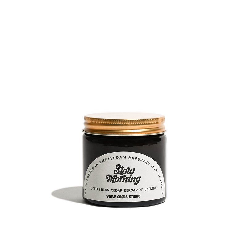 Very goods studio | Rapeseed candle - Slow Morning Coffee Bean, Bergamot travel size 60ml - 12-15 hours burn time