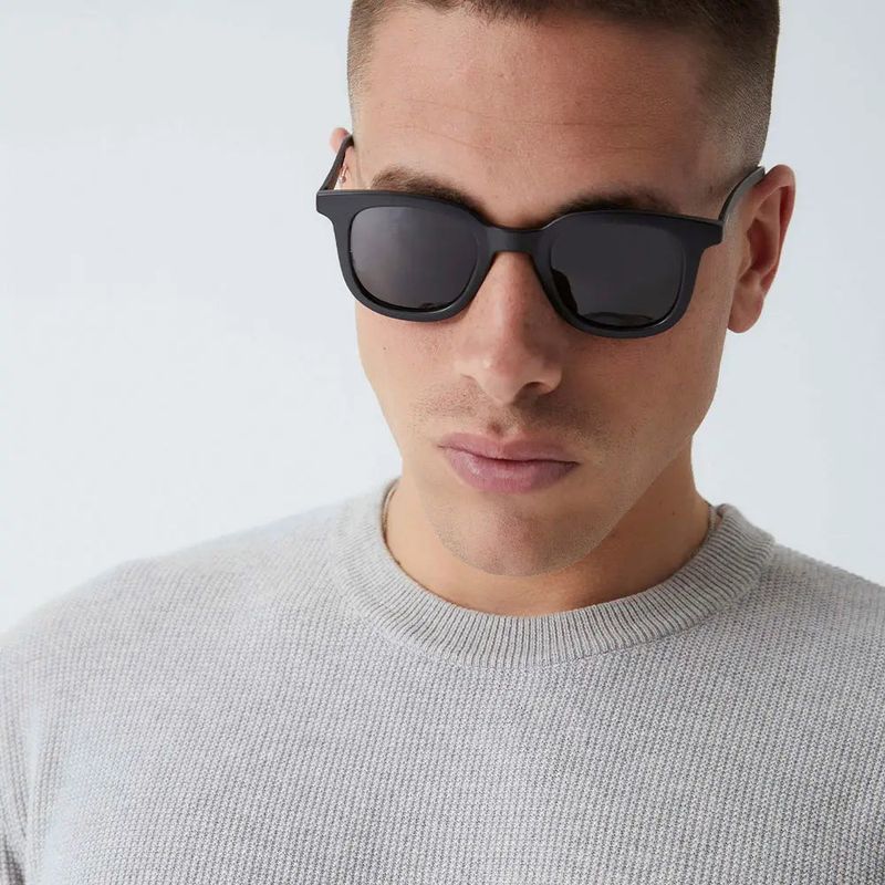 Parafina | Cauce matte black polarized sunglasses UV400 - 100% recycled plastic