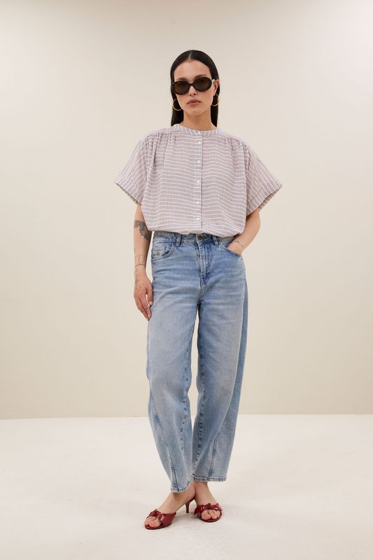 By-Bar | Begum denim pants light denim - organic &amp; recycled cotton