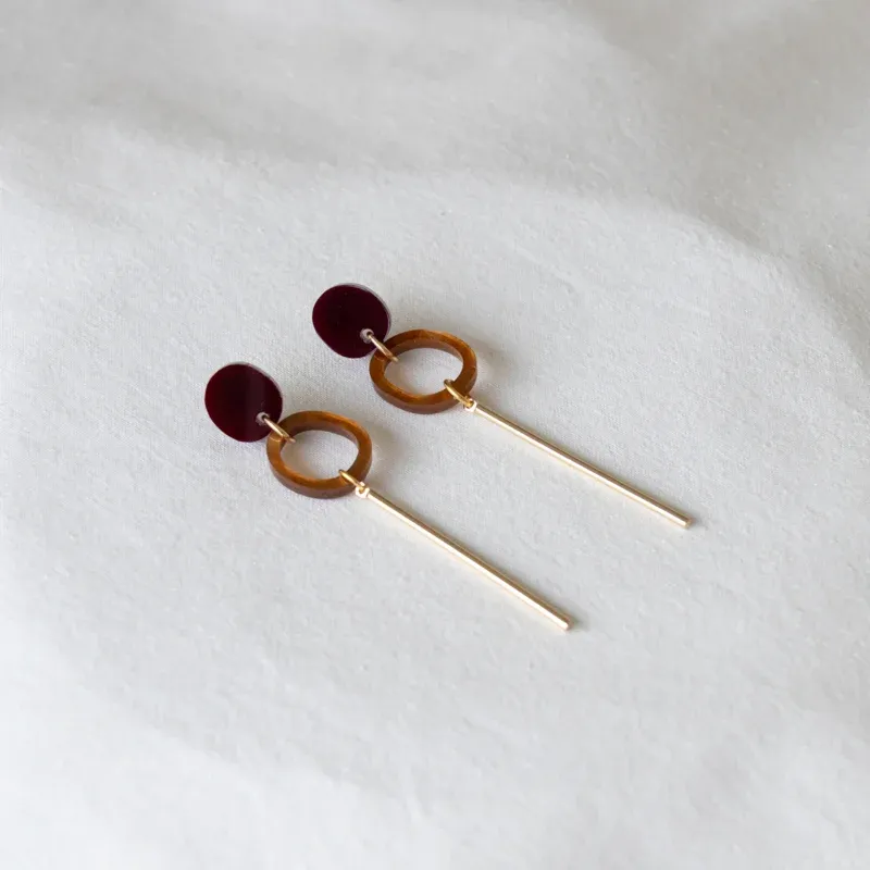 Studio nok nok | Maple earrings 7,7cm - made in Belgium