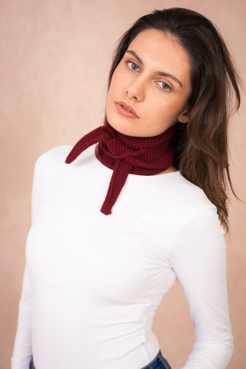Calie Paris | Sophie scarf burgundy - merino &amp; cashmere wool - available in different colors