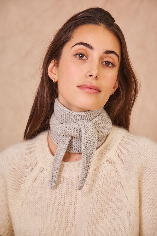 Calie Paris | Sophie scarf light grey - merino &amp; cashmere wool - available in different colors