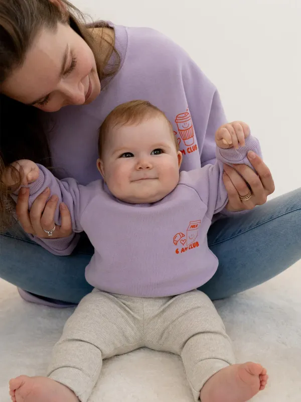 Liliput | 6am club sweatshirt lilac - organic cotton