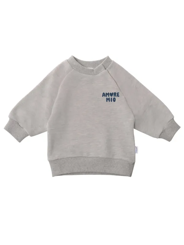 Liliput | LAST ONE in 62/68 - Amore Mio sweatshirt grey - organic cotton