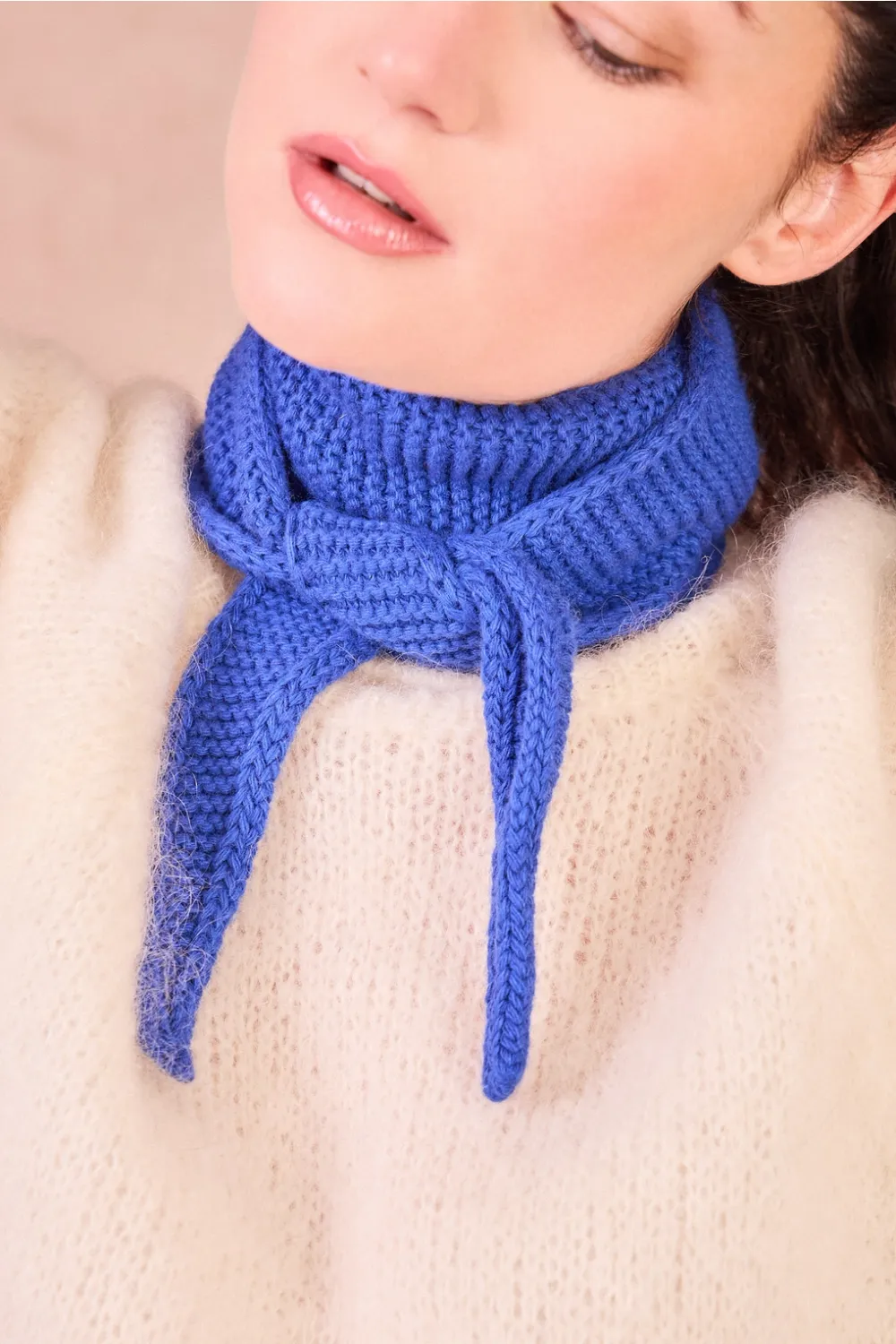 Calie Paris | Sophie scarf cobalt blue - merino &amp; cashmere wool - available in different colors