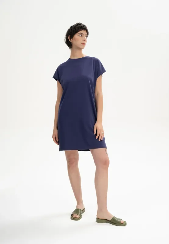 MELA | T-Shirt dress Sunea navy blue - organic cotton
