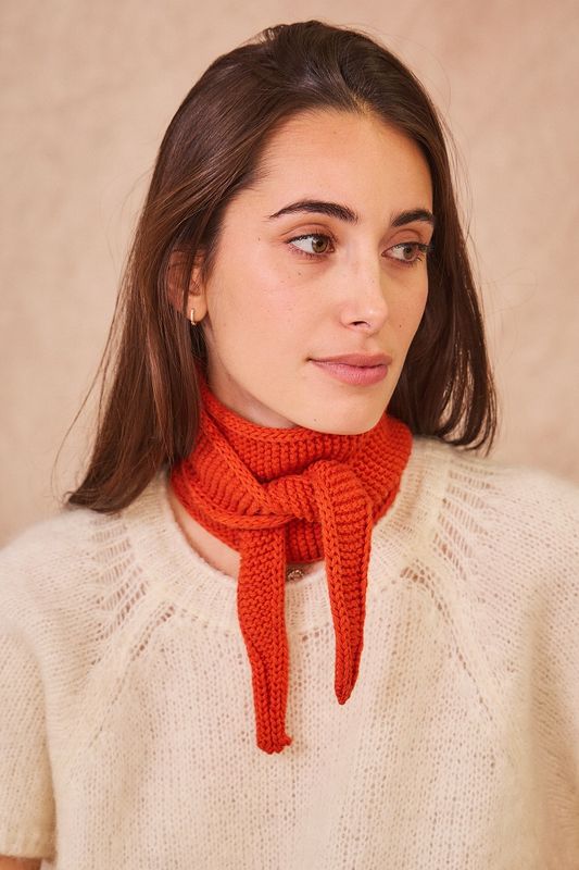 Calie Paris | Sophie scarf warm orange - merino &amp; viscose - available in different colors