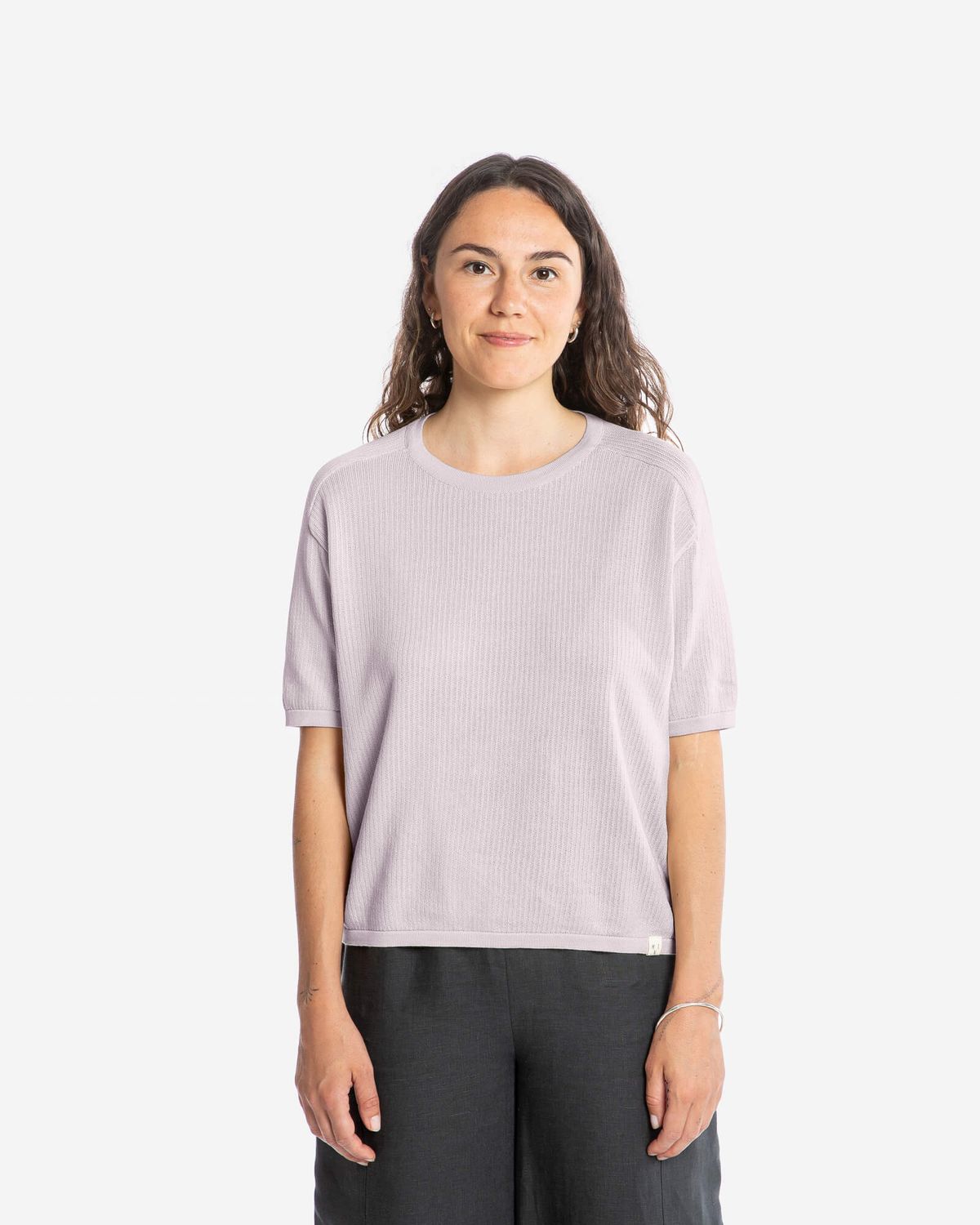 Matona | LAST ONE in M - Knit Shirt lavender - 100% organic cotton