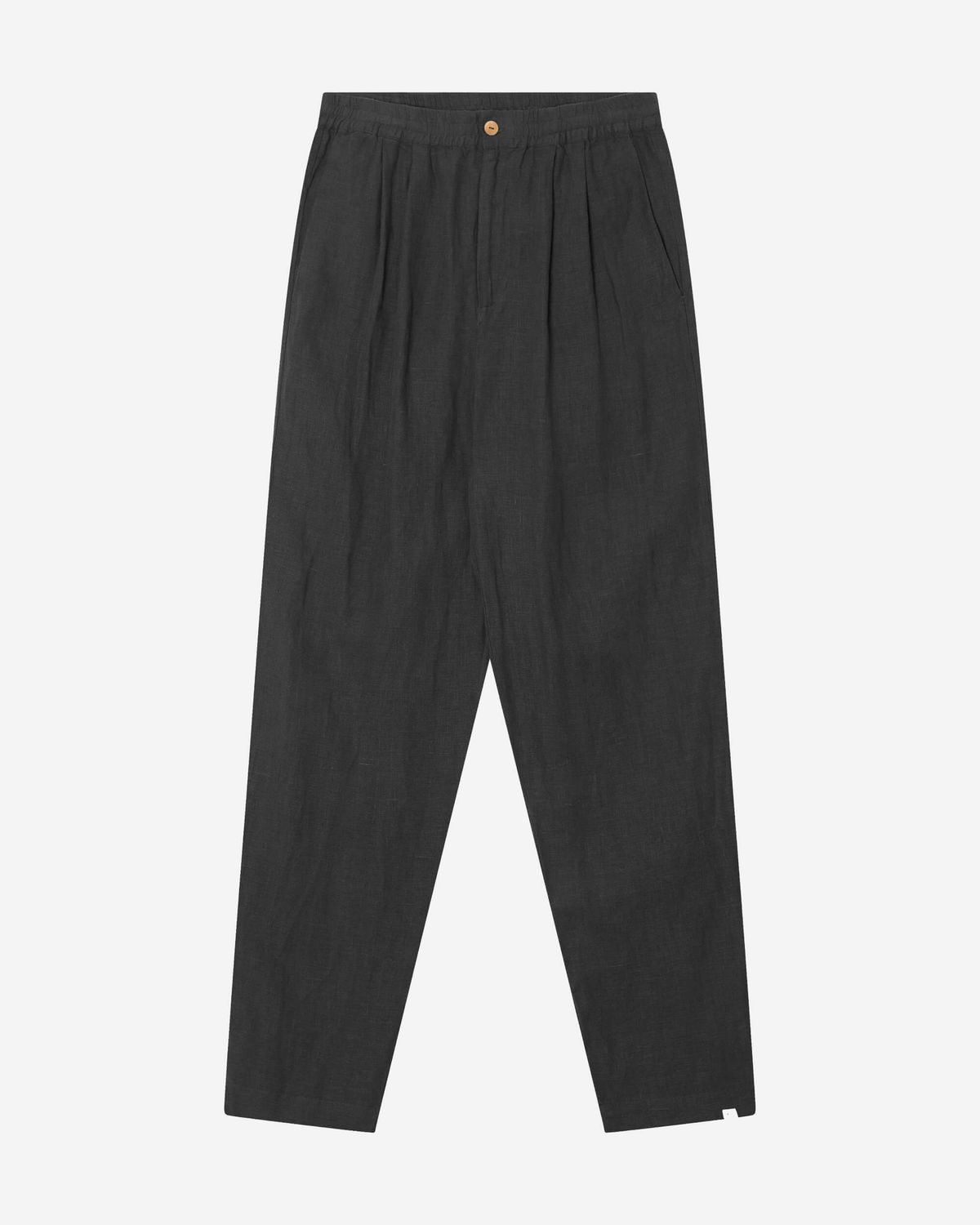 Matona | LAST TWO in M &amp; L - Classic linen pants - black - 100% linen - made in Portugal
