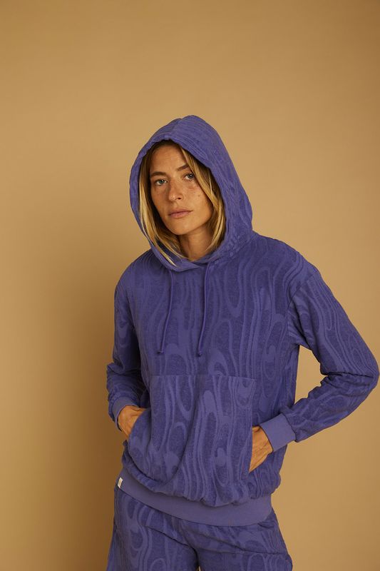 GRAINE | LAST ONE in M - Hoodie terry lavender - 100% organic cotton jacquard terry - made in Portugal