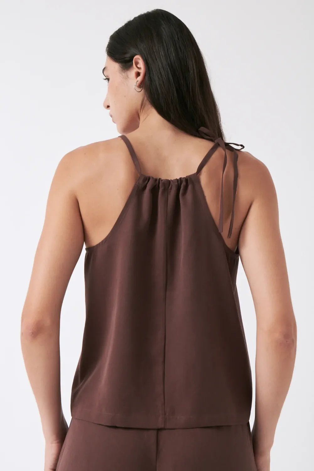 amt. Studio | Orchid halter top brown - tencel - made in Spain