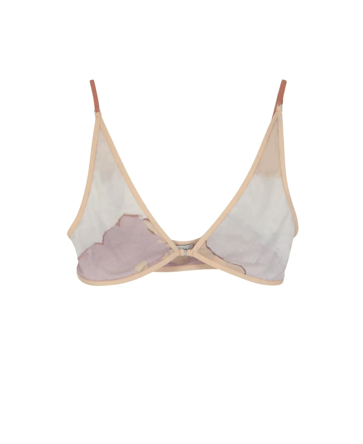 black to grey | LAST ONE in L - Lettres mesh bra - recycled polyamide - made in Spain