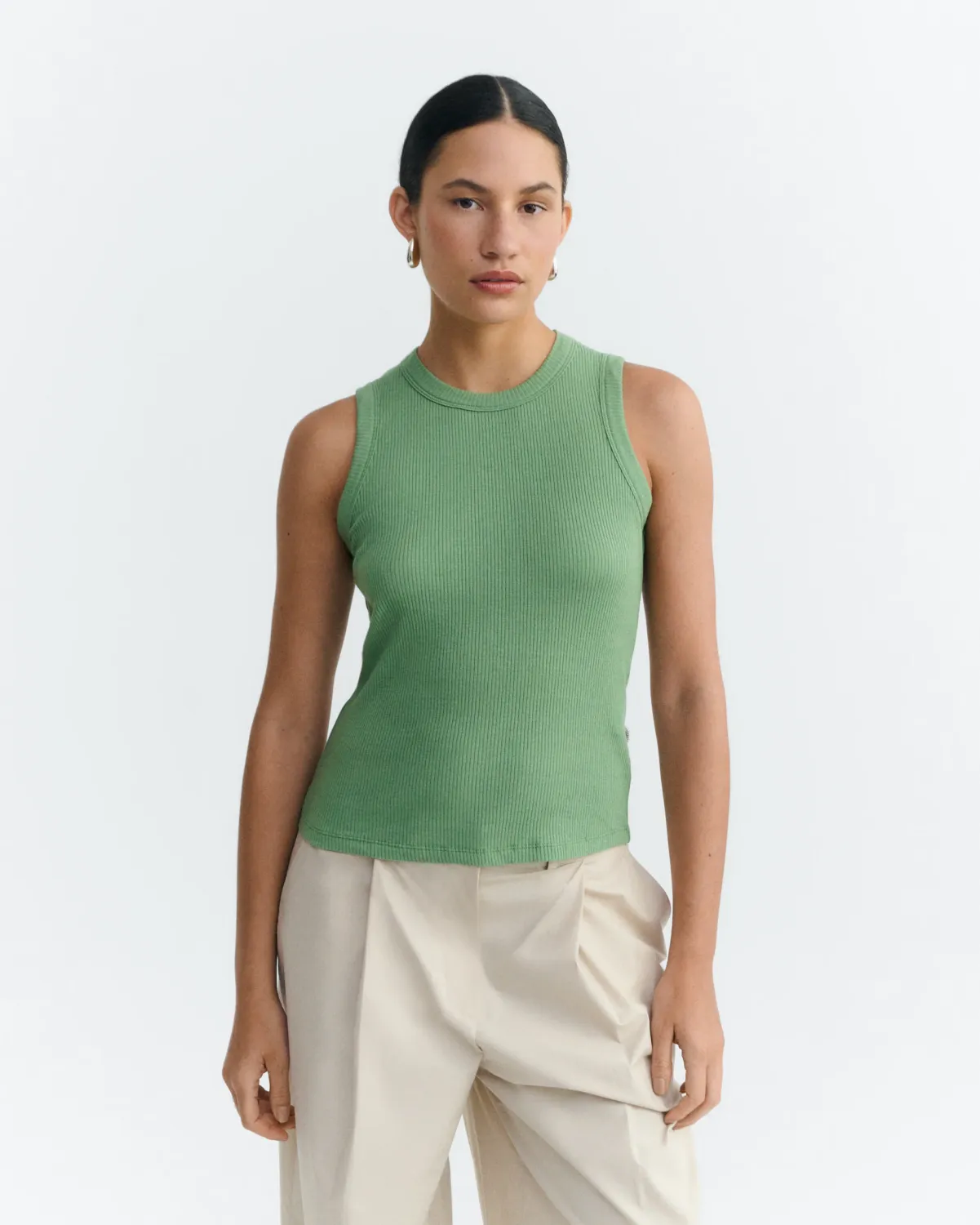 Thinking Mu | Tank top Juliette green - organic cotton