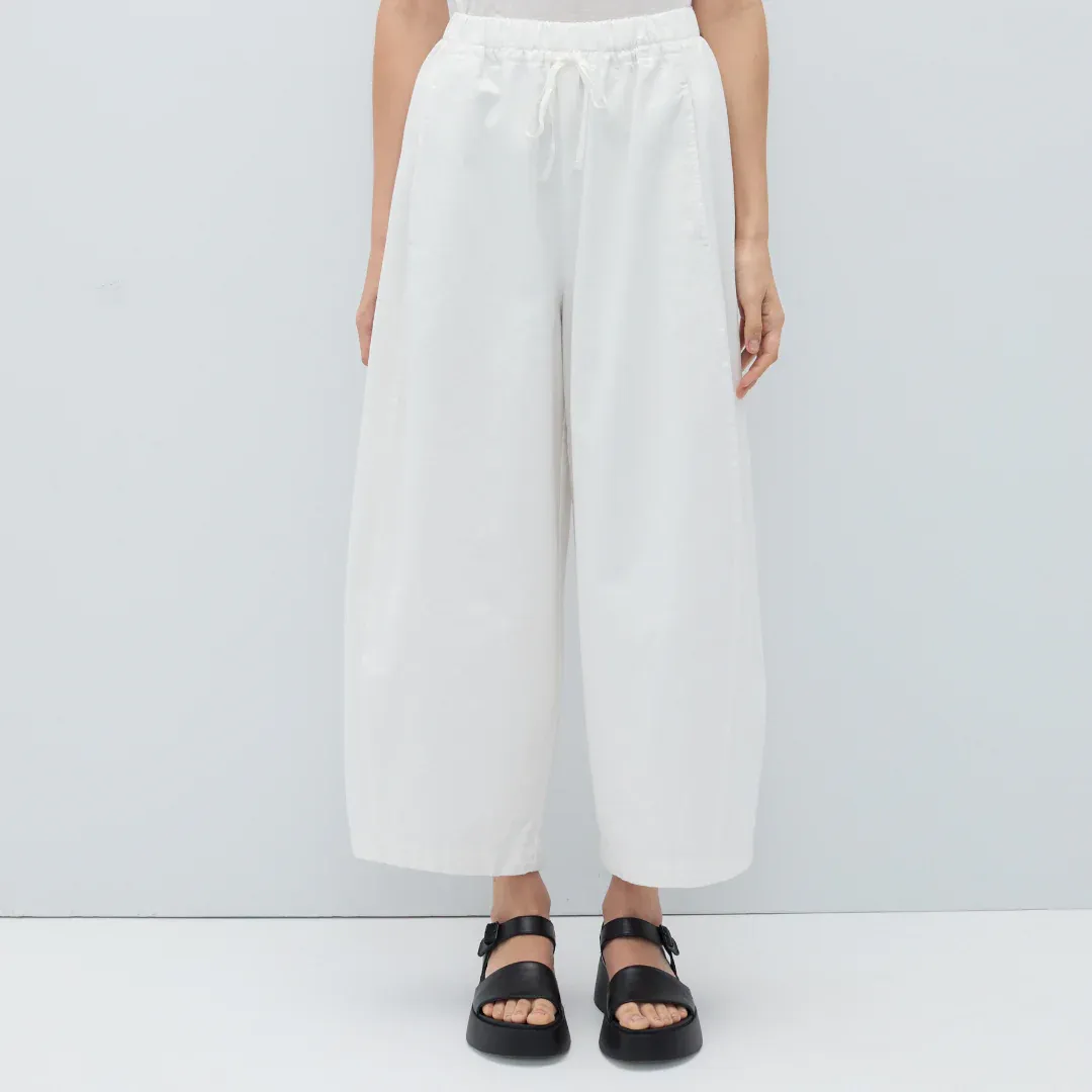 RITA ROW | Dafne barrel pants white - Recycled cotton OEKOTEX