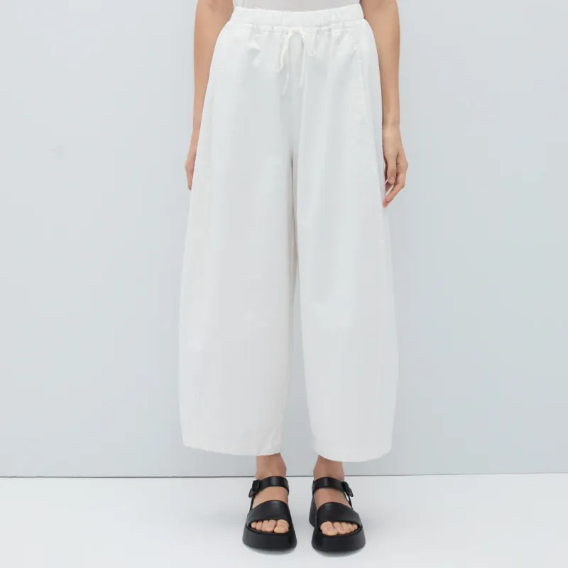 RITA ROW | Dafne barrel pants white - Recycled cotton OEKOTEX