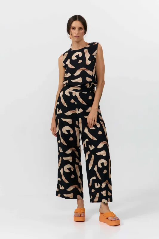 Suite13 | Hatta pants print stones - linen &amp; viscose