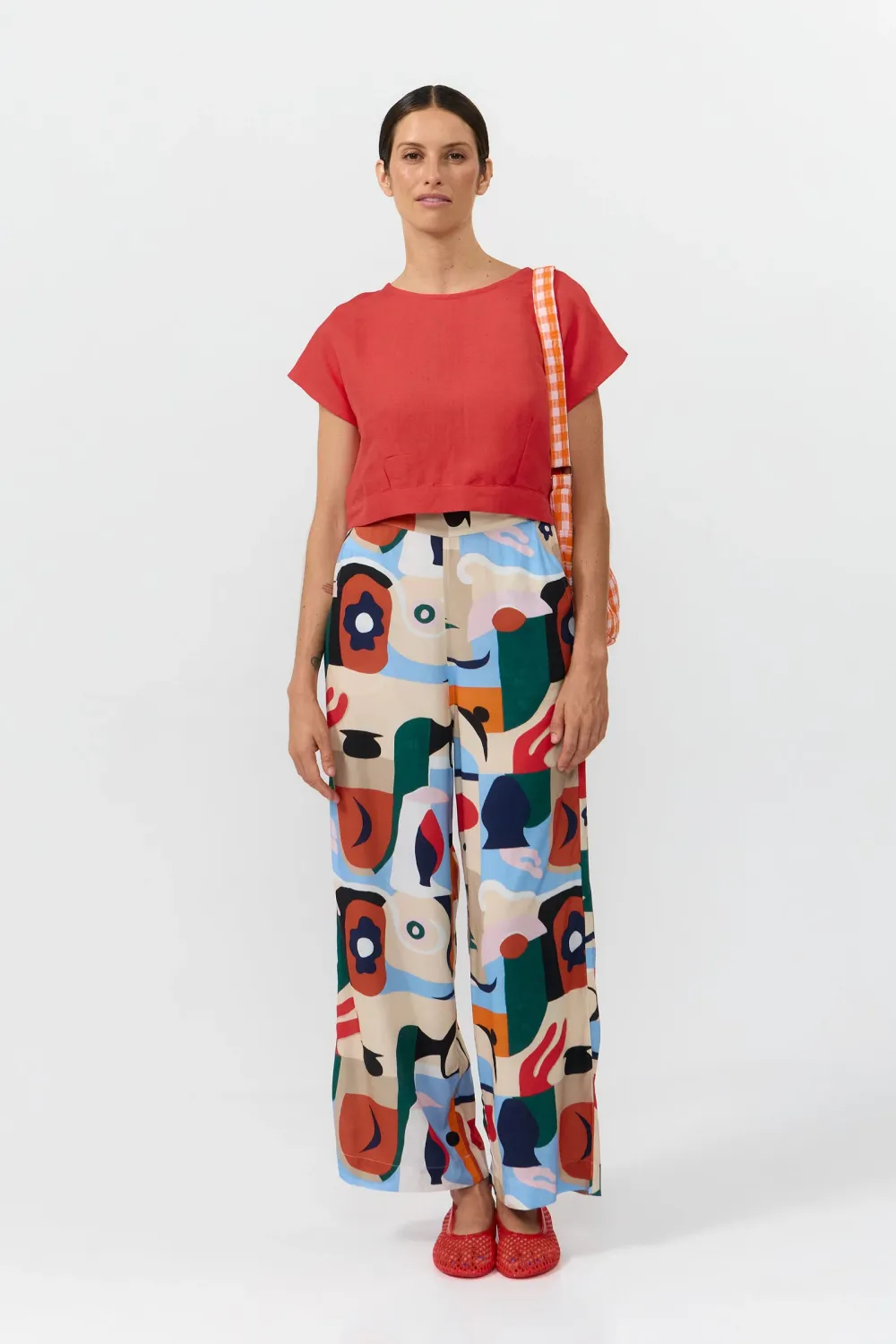 Suite13 | LAST ONE in S - Hebron top red - linen &amp; viscose