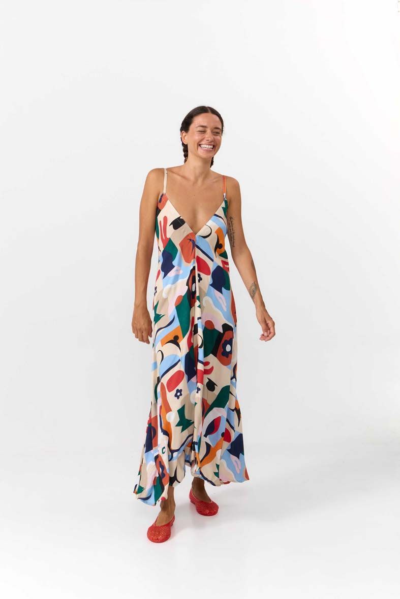 Suite13 | Long dress print cruise - viscose