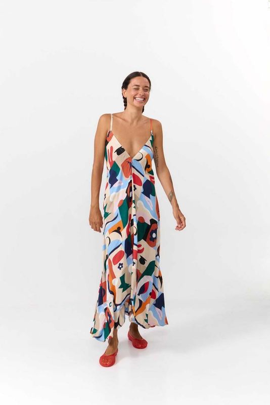 Suite13 | Long dress print cruise - viscose