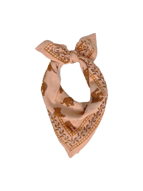 Milinane | Bandana tiger peach 50x50cm - soft cotton