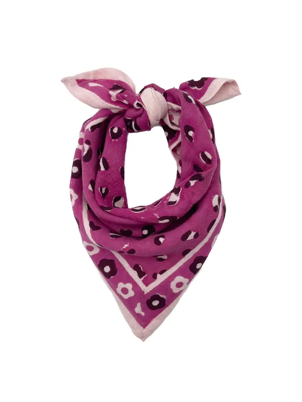 Milinane | Bandana leo flowers print 50x50cm - soft cotton