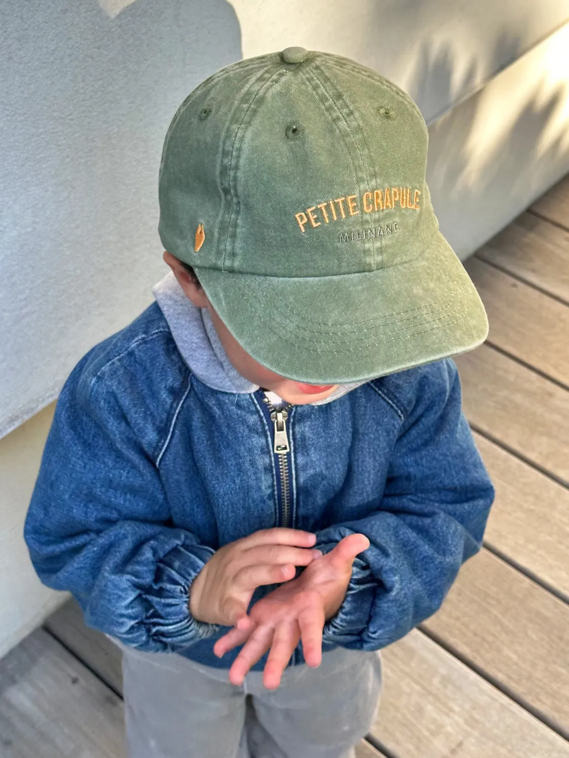 Milinane | Washed children´s cap petite crapule 50cm - cotton twill - made in Portugal