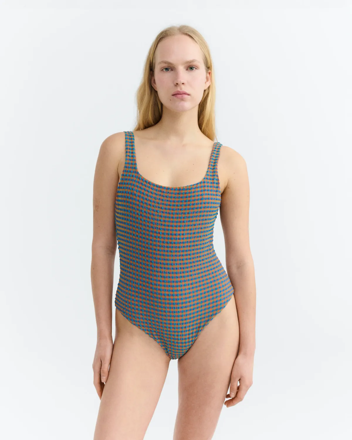 Thinking Mu | Bathing suit Seersucker - Recycled polyester &amp; polyamide