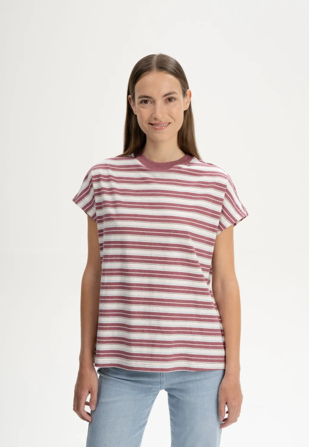 MELA | LAST TWO in S &amp; M - Madhu stripes jam melange - organic cotton