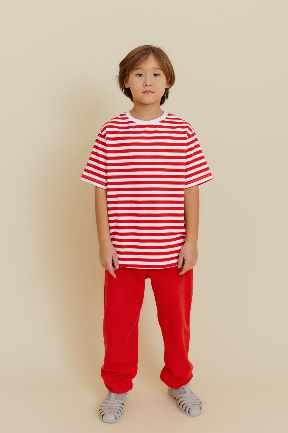 OXOX Club | Striped Tee red - organic cotton - made in Lithuania