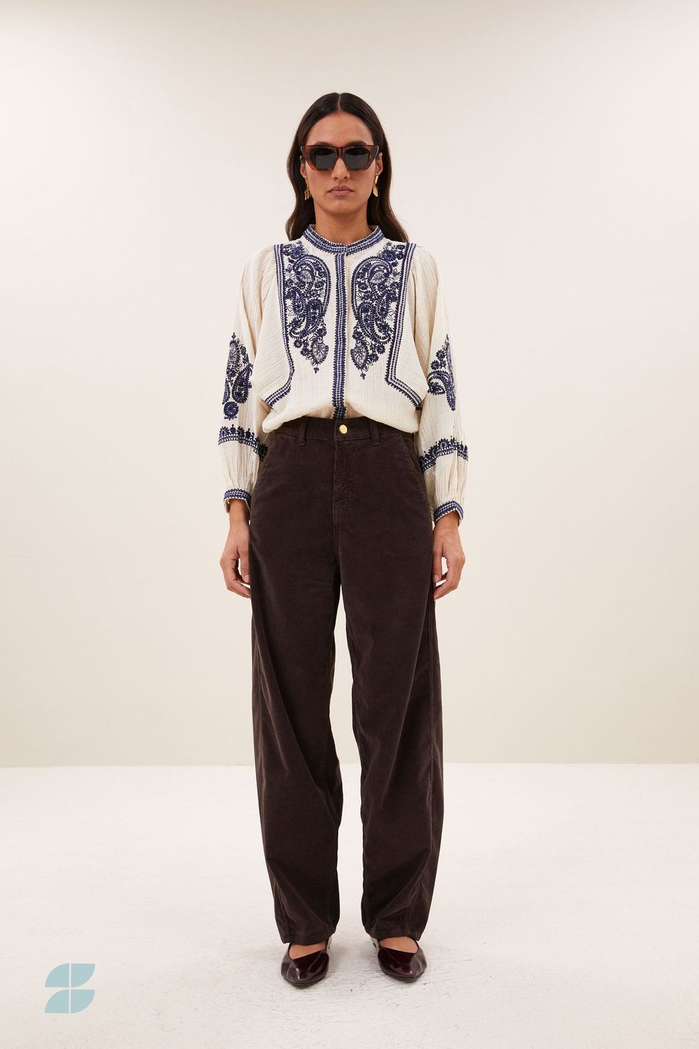 By-Bar | Barth corduroy pants dark brown - organic cotton