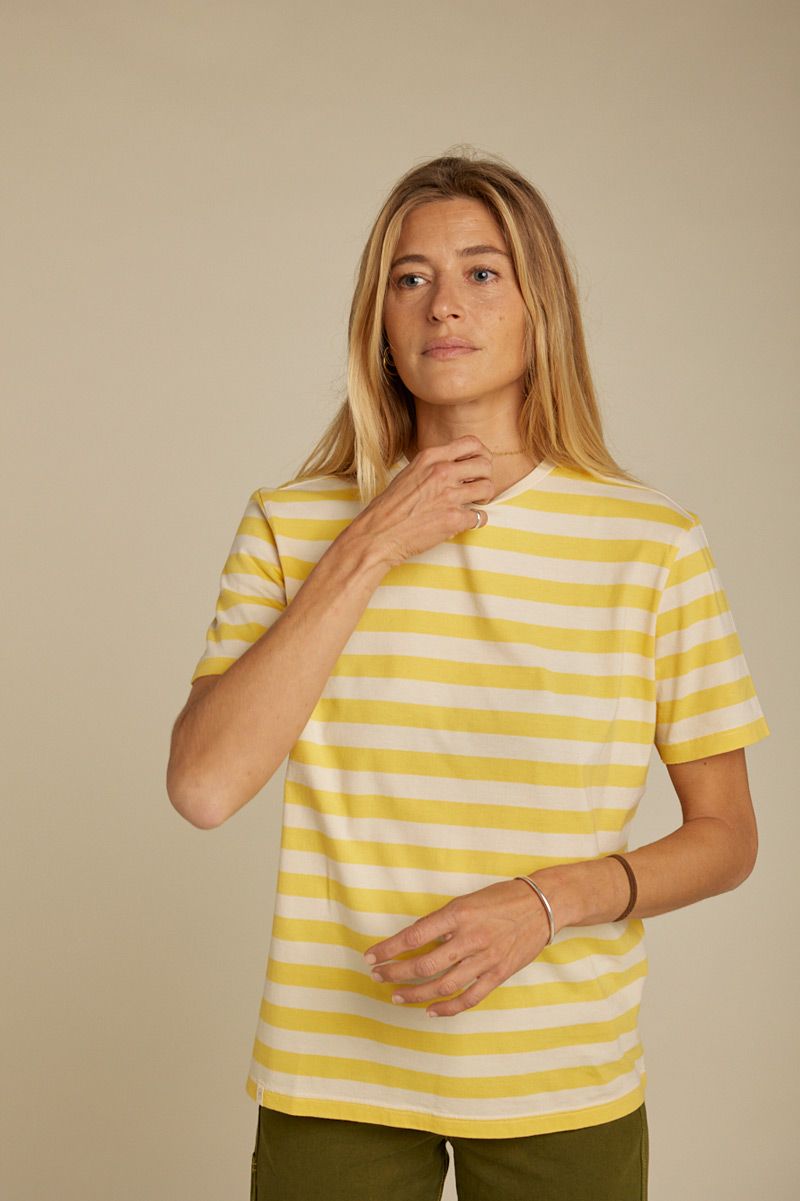 GRAINE | T-Shirt douceur yellow - organic cotton GOTS certified - made in Portugal