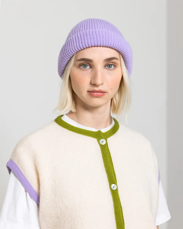Wolvis | Beanie merino wool RWS - lilac - made in Belgium